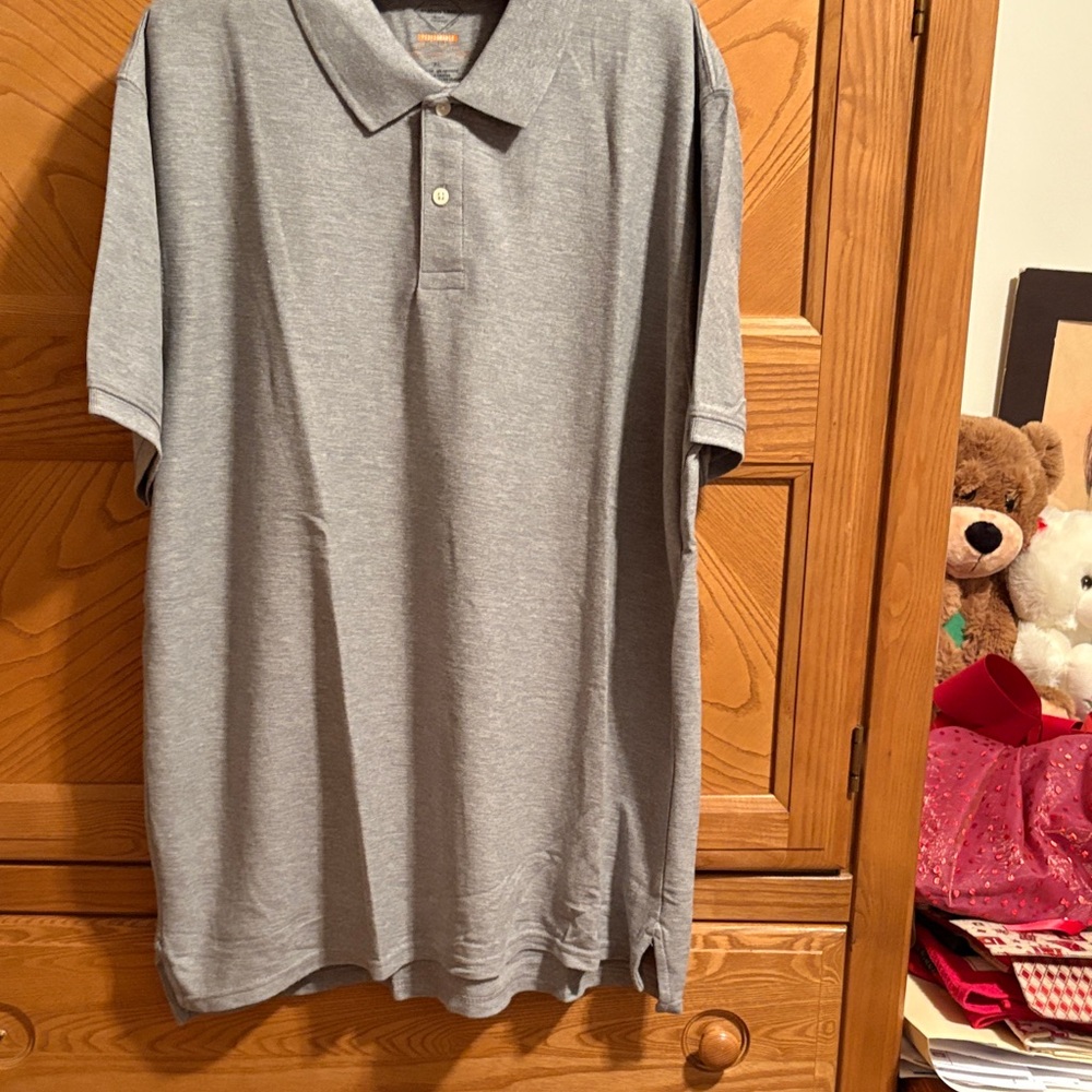 St. John's Bay Light Gray Polo Shirt